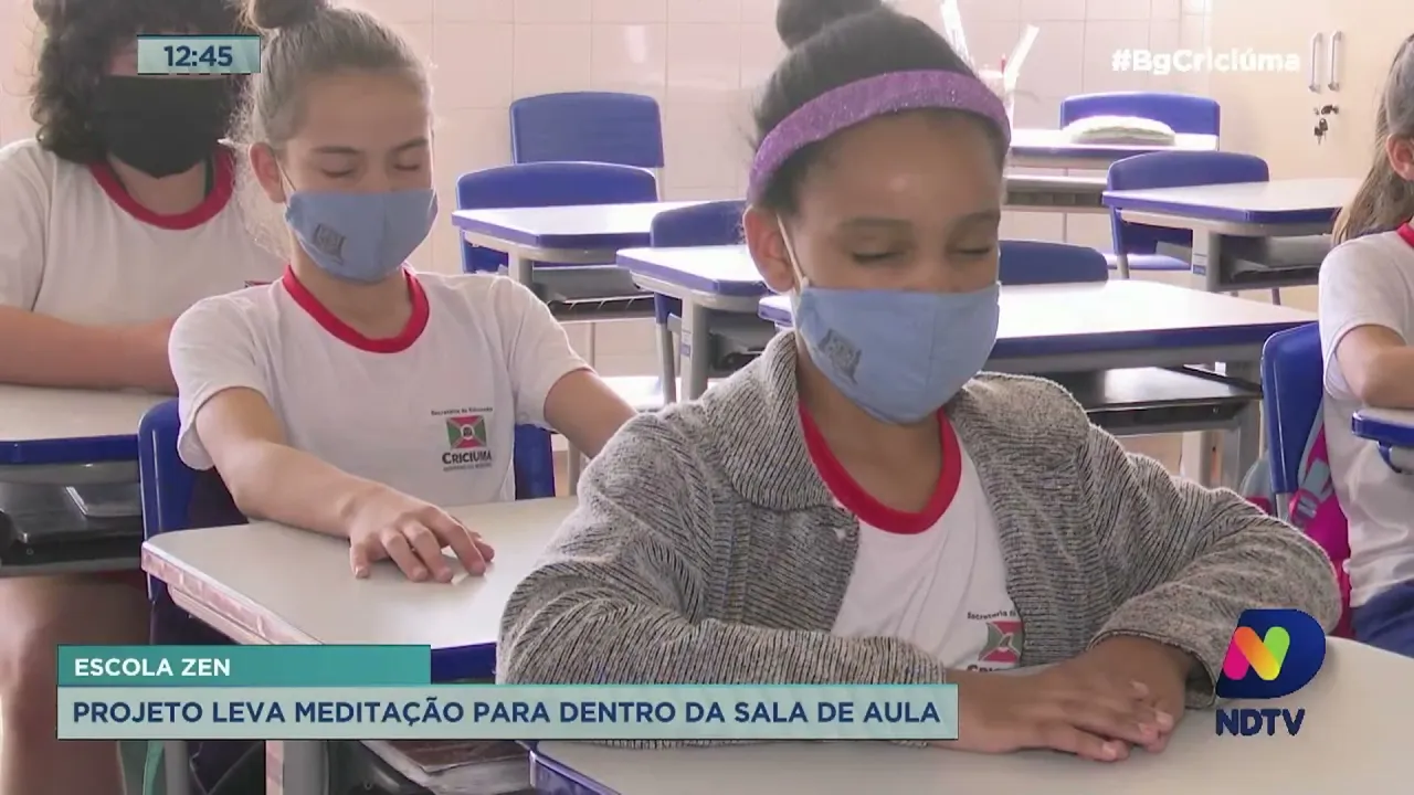Qualidade de vida: projeto leva meditação para dentro da sala de aula em Criciúma