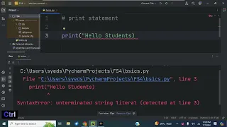 Python Programming - Print Statement Data Types Variables Concatenations User input Basics 02