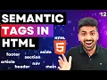 HTML Course Beginner to Advance Semantic Tags in HTML Complete Web Development Course Lecture 12