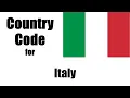 Italy Dialing Code - Italian Country Code