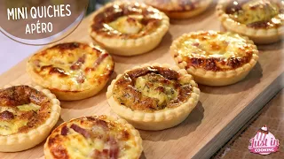 Recettes de Mini Quiches Apéro : Poulet Curry Citron & Lardons Fromage 🤤🥧