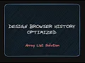 Design Browser History Optimized Leetcode 1472 Interview Prep Python