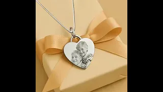 Forever in My Heart Photo Necklace Personalised Memorial Jewellery by Belle Fever