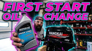 Hangkai 18hp Unboxing Gear oil change and First Start