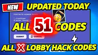 ALL 51 LOBBY HACK CODES (UPDATED) Fortnite Season 4 Admin Panel Codes!! How to GET ALL FREE Sprites!