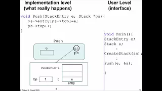 Stack array based implementation part 3