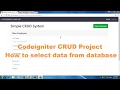 Codeigniter CRUD Project bootstrap 4 Display employee from database part 7