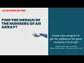 Java Coding interview Find median of numbers from an array