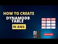 Learn how to create DynamoDB table using AWS Console Build first DynamoDB table