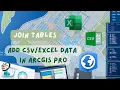 Join Tables Using Excel and CSV Data in ArcGIS Pro Import Data from Excel to Feature Attributes