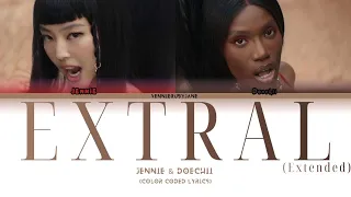 jennie ft doechii extra l extended color coded lyrics 