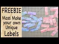 FREEBIE ALERT Mass Make Labels - Just add your own Stamps and Cut-Out