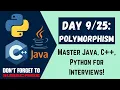 POLYMORPHISM Master Java C Python for Interviews