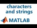Matlab Character and String Types also binary and hexadecimal numbers