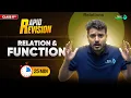 Relation and Function Class 11 11th Maths Chapter-2 Relations and functions Rapid Revision