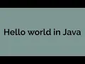 How to Print Hello World in Java Programming Language in Terminal