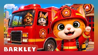 Firefighter Song 👨‍🚒👩‍🚒 | The Wheels on the Bus | BARKLEY