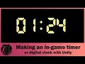 Making an in-game timer or digital radio clock in Unity the easy way