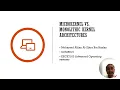 Microkernel vs monolithic kernel