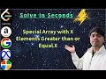 LeetCode 1608 Special Array With X Elements X Python Binary Search Counting AlgoYogi