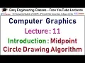 CGMM 11 Midpoint Circle Drawing Algorithm Introduction in