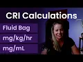 How to calculate CRI using a fluid bag