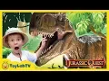 GIANT LIFE SIZE DINOSAURS Jurassic Quest Family Fun Amusement Park Surprise Toy Opening Kids