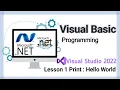 Create VB NET Project using Microsoft Visual Studio 2022 Visual Basic Tutorial - Hello World