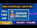 Sales Coordinator Job - Sherwin Williams Now Hiring Best Jobs opportunities in USA USA Jobs