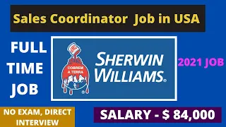 Sales Coordinator Job - Sherwin Williams Now Hiring Best Jobs opportunities in USA USA Jobs