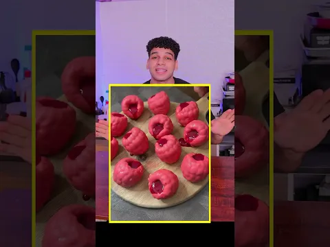 ايس كريم التوت الاحمر الترند 🍒 Raspberry & White Chocolate Cédric
