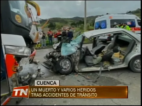Un muerto y varios heridos tras accidentes de tránsito