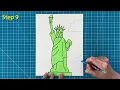Easy Statue of Liberty Drawing Lesson for Kids