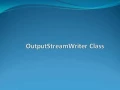 JAVA - OutputStreamWriter Class