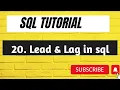 20 Lead and Lag functions in SQL