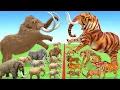 Download Lagu 5 Giant Mammoth Elephant vs Hybrid Beasts vs Tiger Elephants vs Mammoth Elephant Epic Animal Fights
