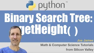 Python Get Height of a Binary Search Tree