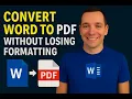 Stop Losing Formatting Convert Word to PDF the Right Way