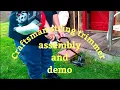 Craftsman string trimmer unboxing assembly and first starting short demo