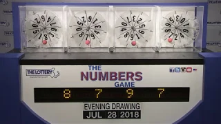 Evening Numbers Game Drawing Saturday July 28 2018