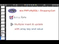 php mysqli workshop multiple insert update with array and foreach