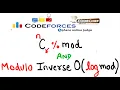 Modulo Inverse For Competitive Programming nCr m in O n Little Fermat Theorem