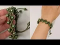 Zig zag Beaded Bracelet Macrame Bracelet Tutorial