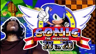 what if sonic 3d blast was in 2d sonic 3d in 2d playthrough werewoof reactions