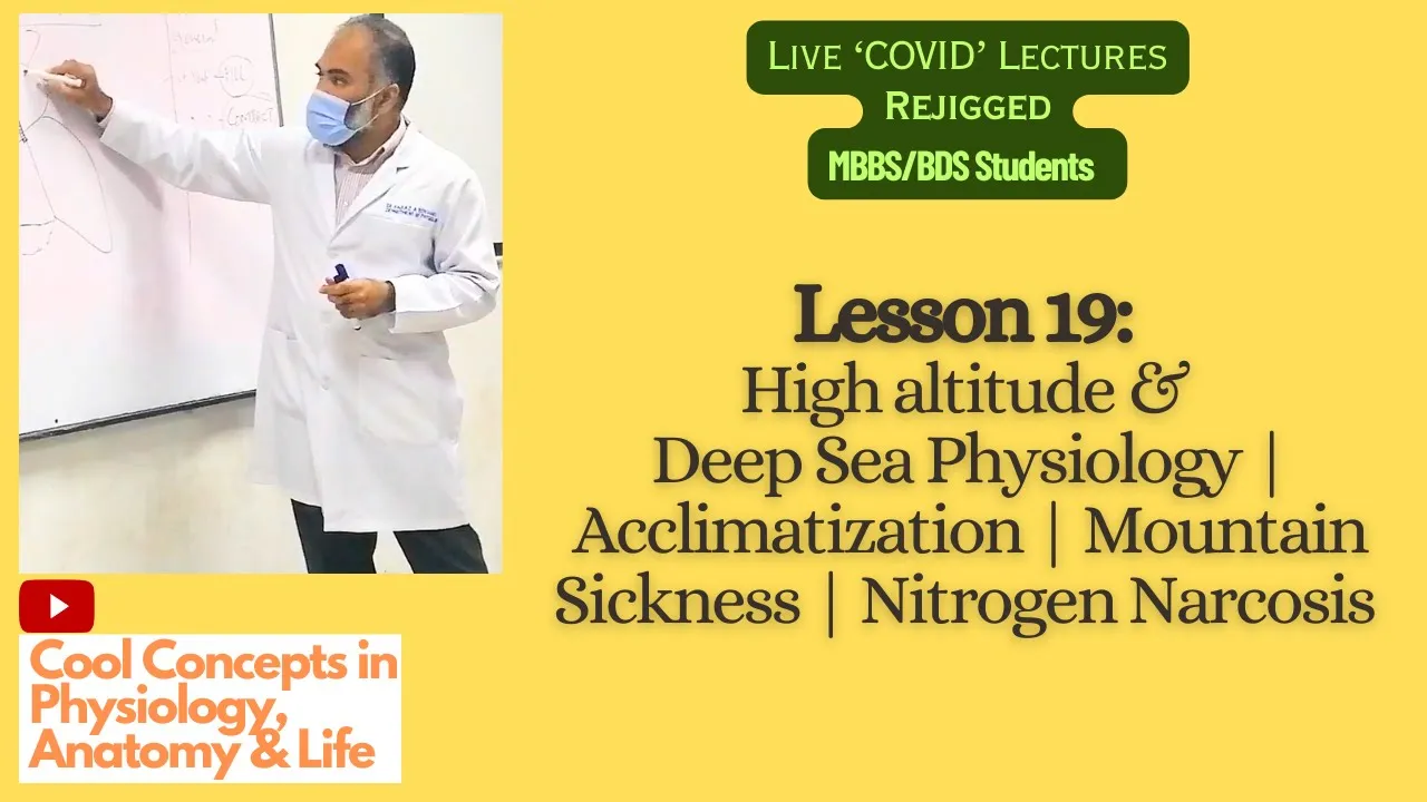 20. High altitude & Deep Sea Physiology | Acclimatization | Mountain Sickness | Nitrogen Narcosis