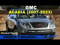 GMC ACADIA 2007-2023 Owner s User Manual - English