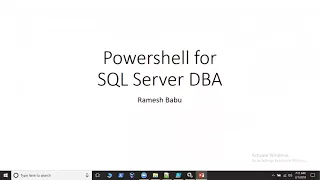 PowerShell for SQL Server DBA Day 1