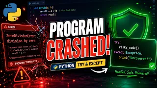 Python Lesson 14 Python Try Except One Bad Line Can Crash Your Whole Program