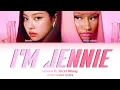 Lagu [AI] JENNIE - I'M JENNIE ft. Nicki Minaj Color Coded Lyrics