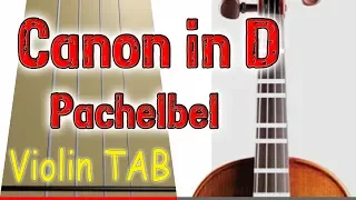 Download Canon in D - Pachelbel - Violin - Play Along Tab Tutorial MP3